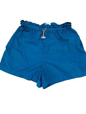 Urban Outfitters Women's Sport Shorts Sz S Paper Bag Waist Drawstring Nylon Teal